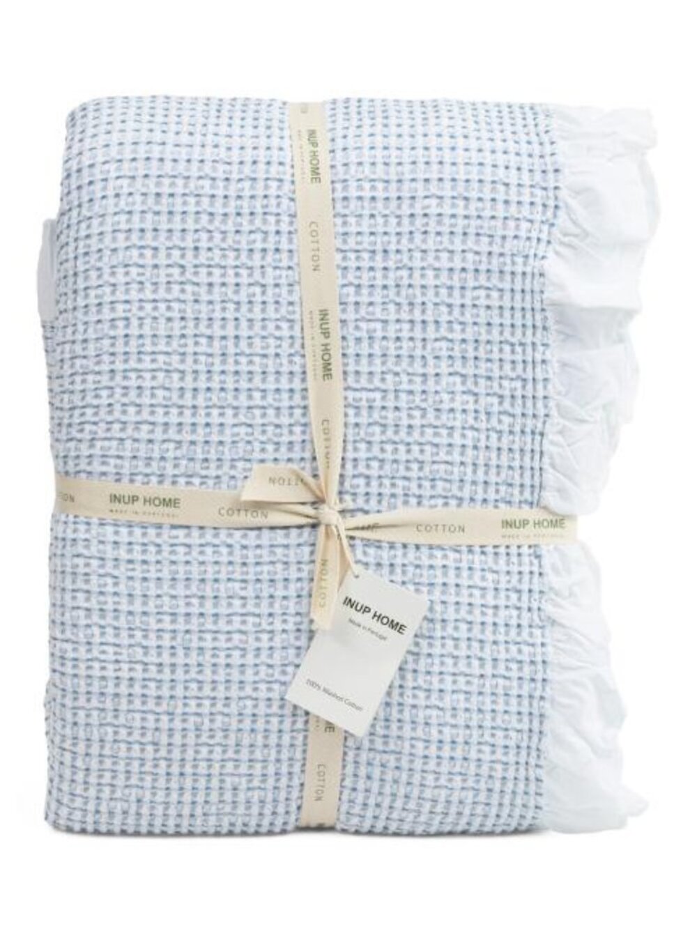 INUP HOME Made In Portugal Striped Textured Blanket Coverlet